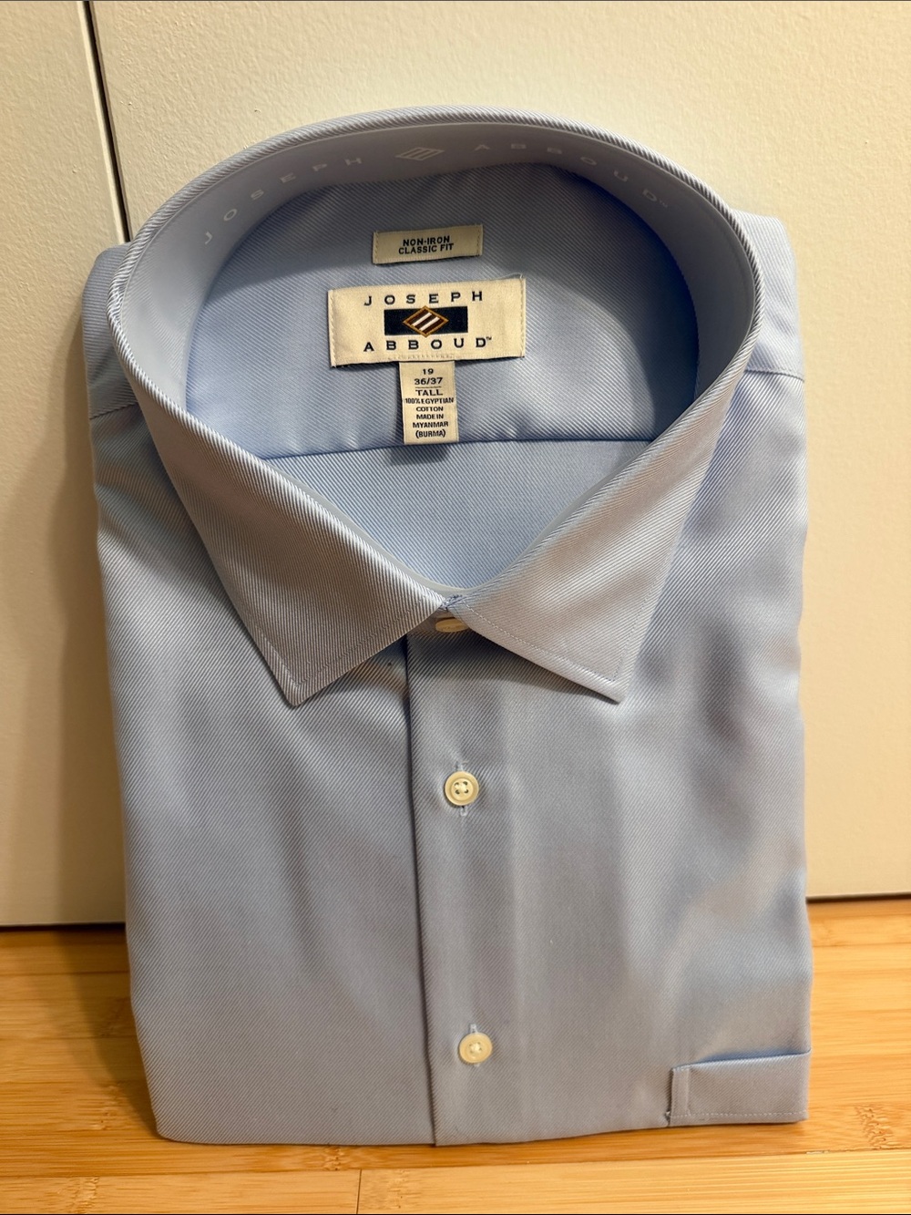 Joseph Abboud Pale Blue Dress Shirt - Classic Collar